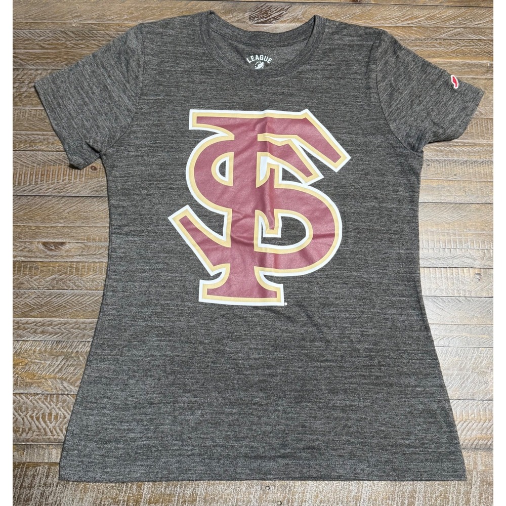 League FSU Seminoles T-Shirt Medium Grey Florida State Graphic Tee Preloved